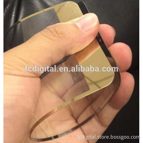 Ultra thin Foldable plated tempered glass film screen protector for iPhone6/6 plus